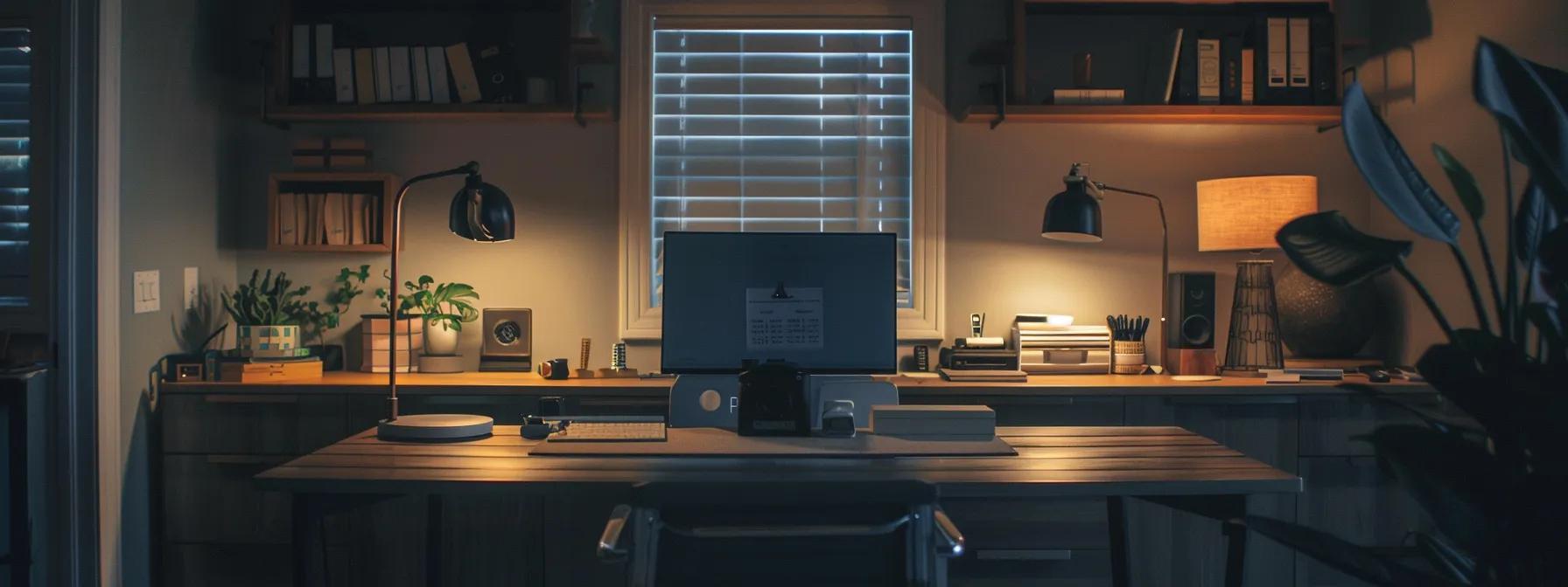 meticulously arranged workspace